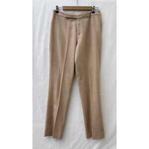 TseSay Womens Pants Wool Blend Beige Trousers Straight Leg Made In USA Size 10
